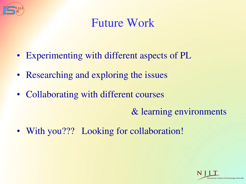 future work
