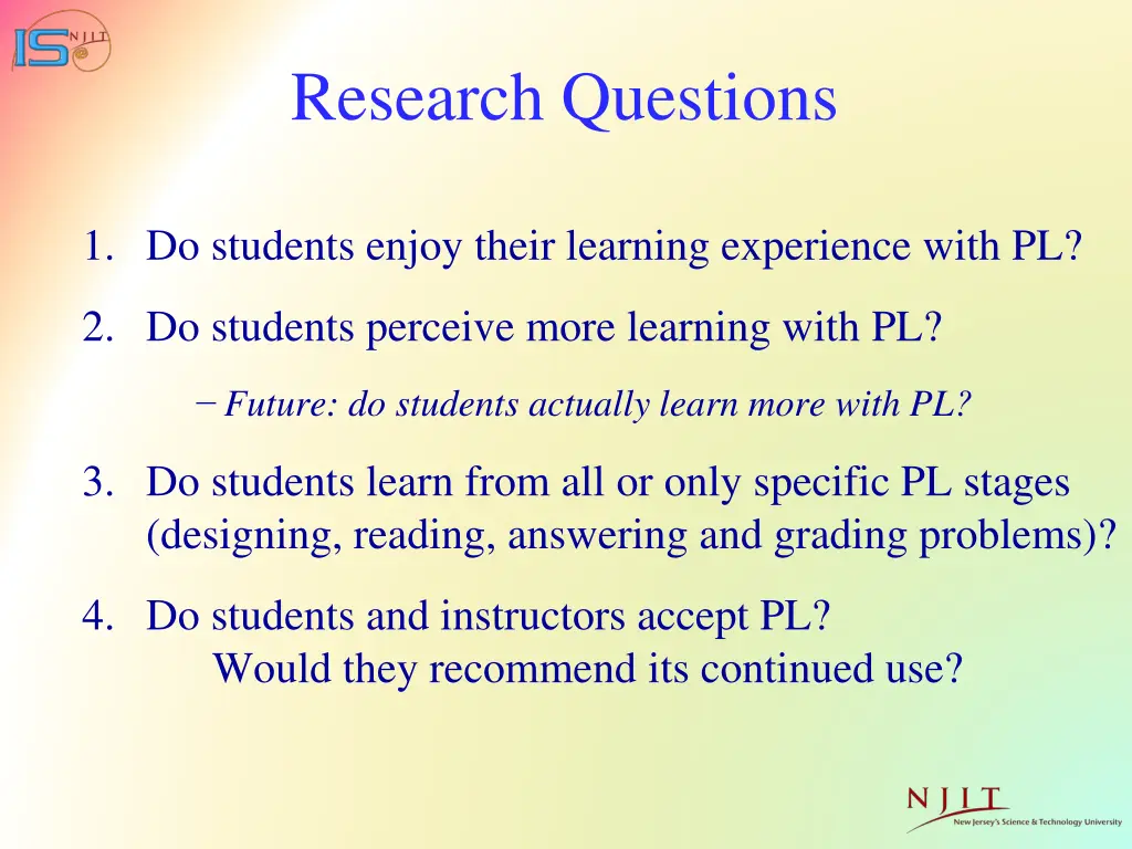 research questions