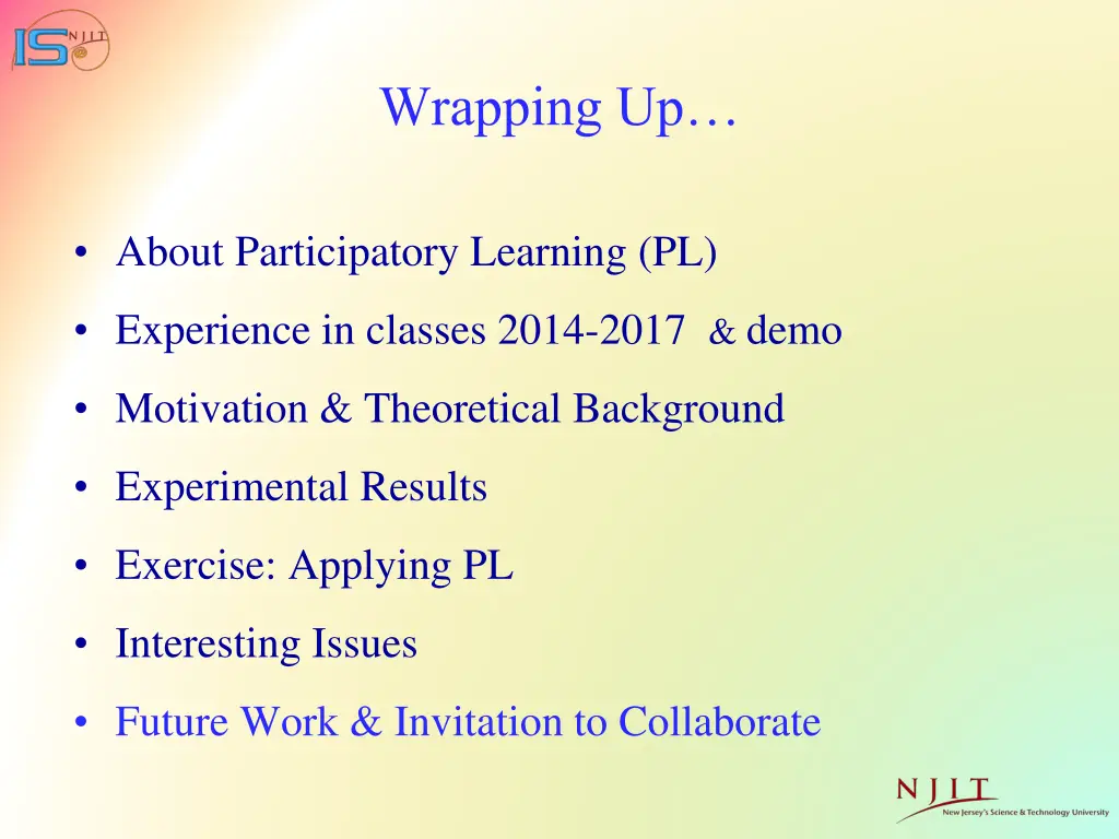 wrapping up