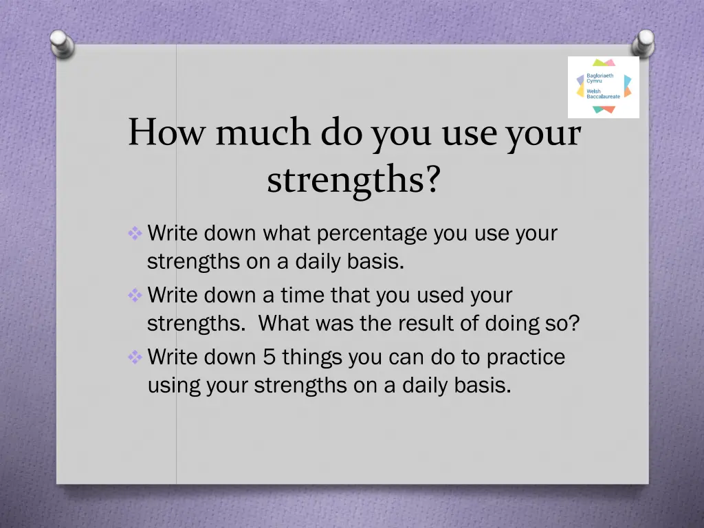 how much do you use your strengths
