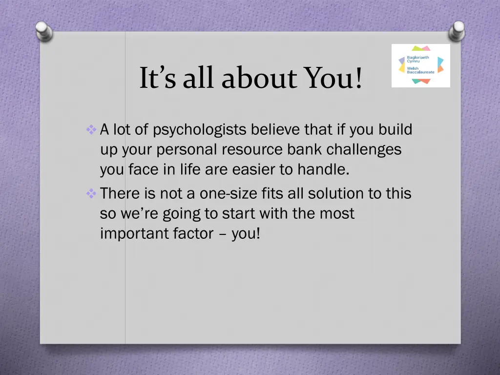 it s all about you