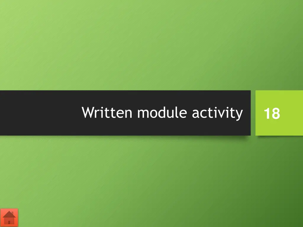 written module activity