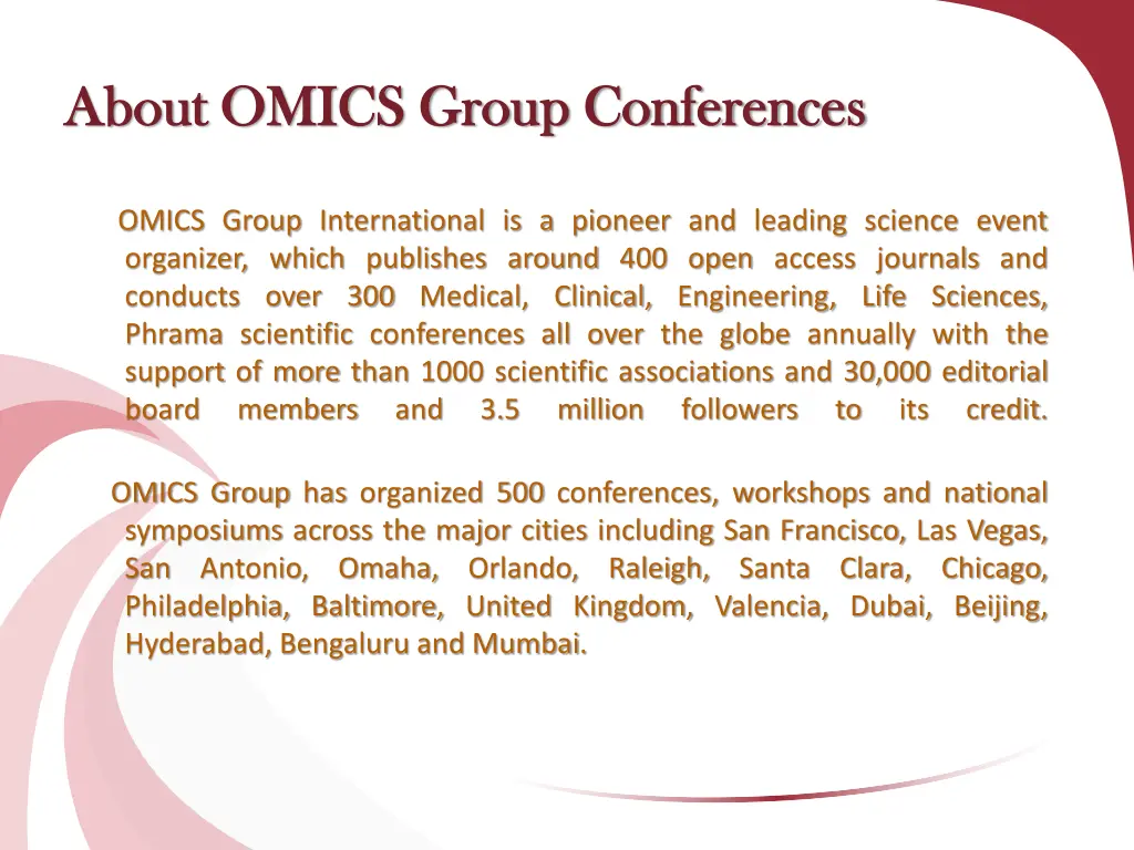 about omics group conferences about omics group