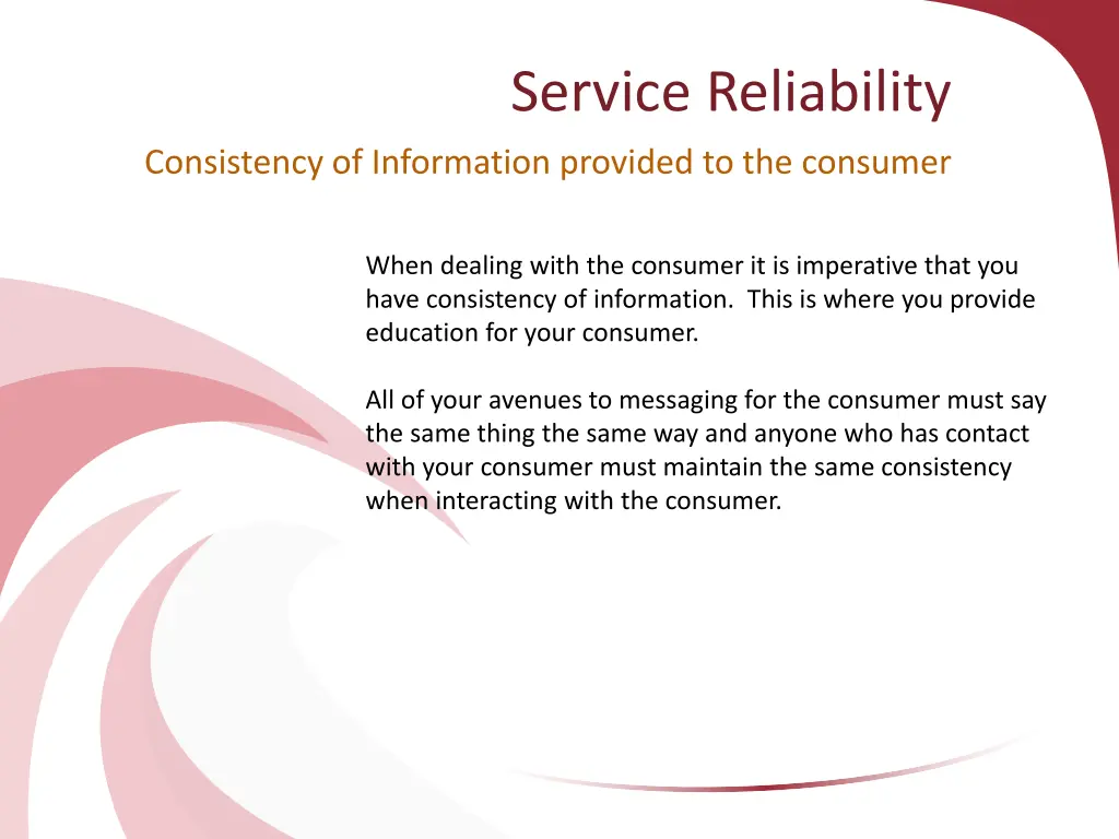 service reliability