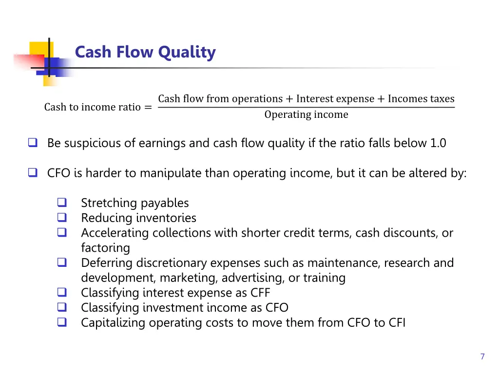 cash flow quality