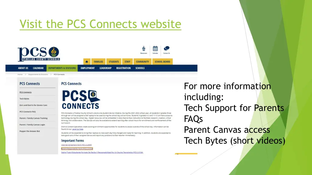 visit the pcs connects website