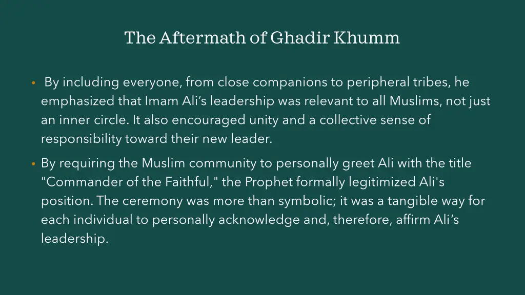 the aftermath of ghadir khumm 12