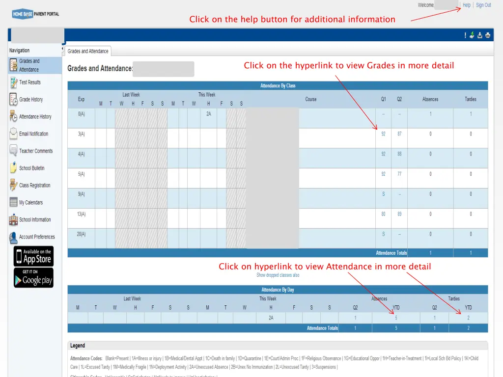 click on the help button for additional