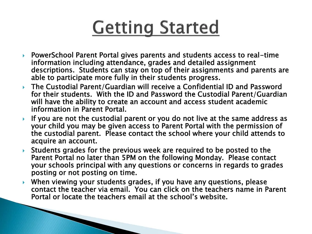 powerschool information including attendance