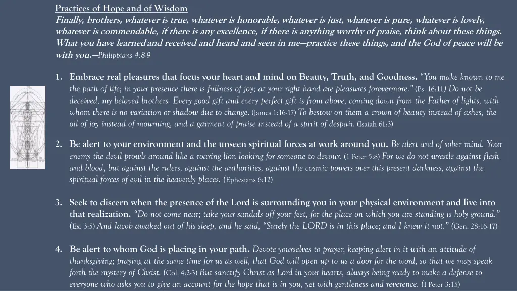 practices of hope and of wisdom finally brothers