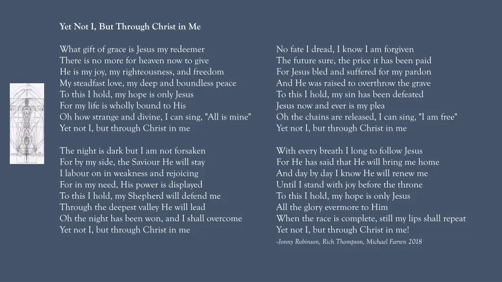 yet not i but through christ in me