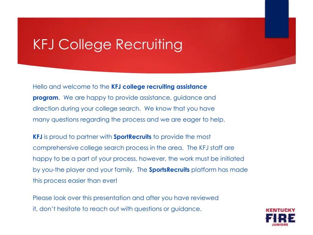 kfj college recruiting