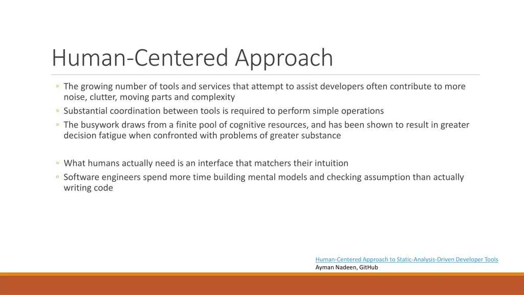 human centered approach