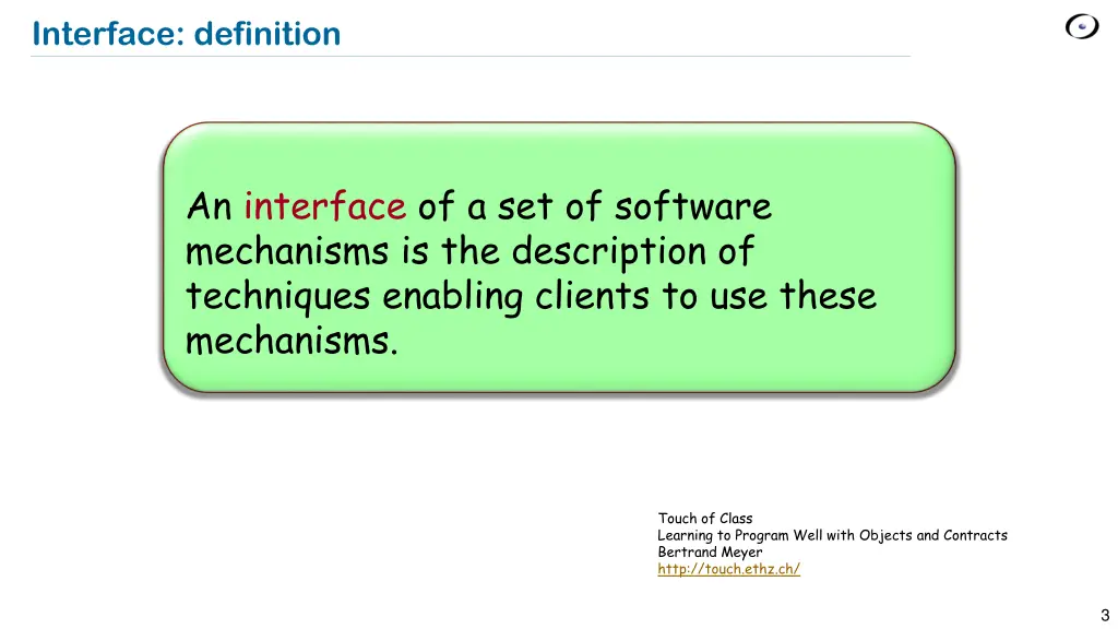 interface definition
