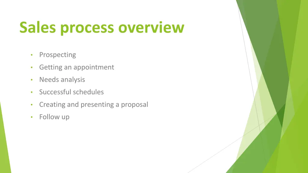 sales process overview