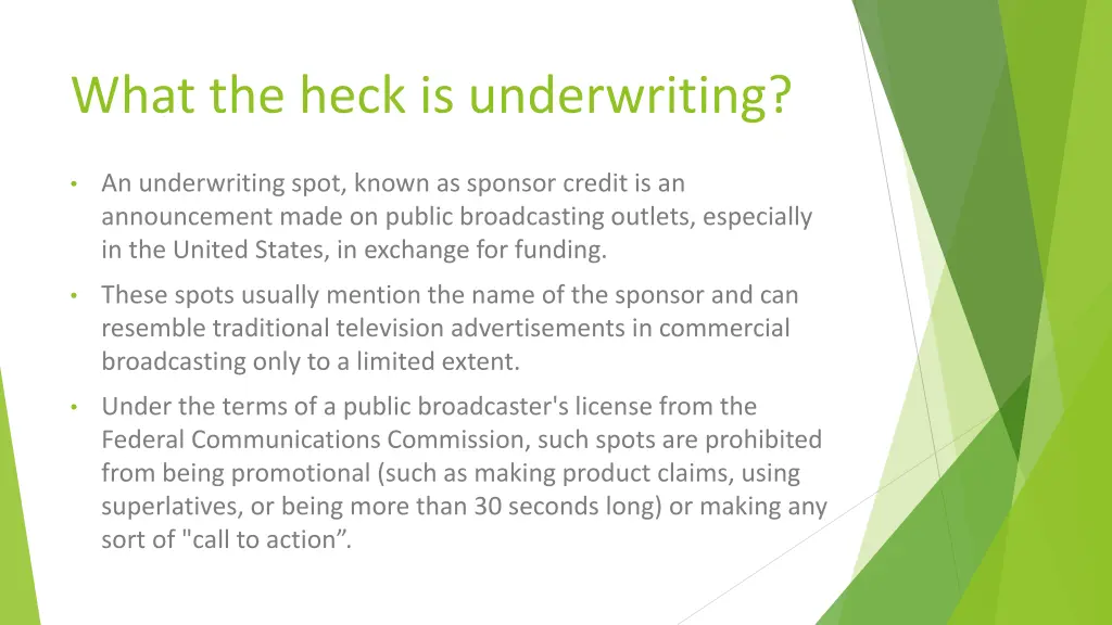 what the heck is underwriting