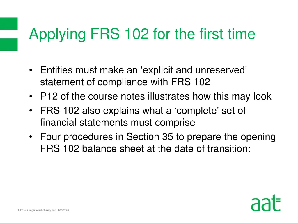 applying frs 102 for the first time 1