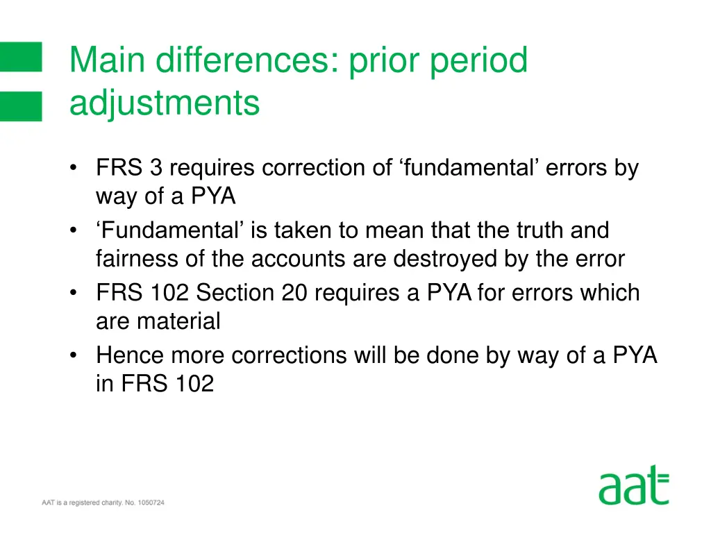 main differences prior period adjustments