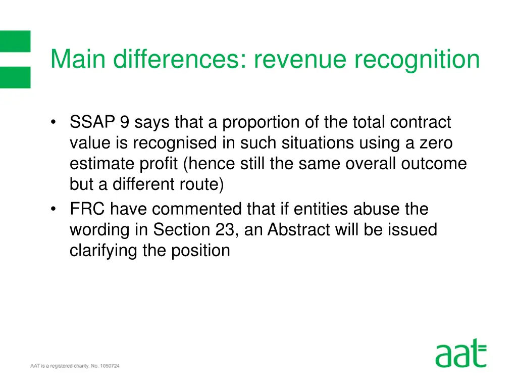 main differences revenue recognition 2