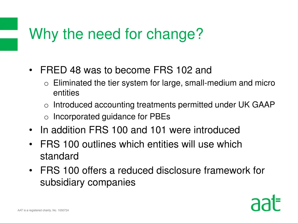 why the need for change 1