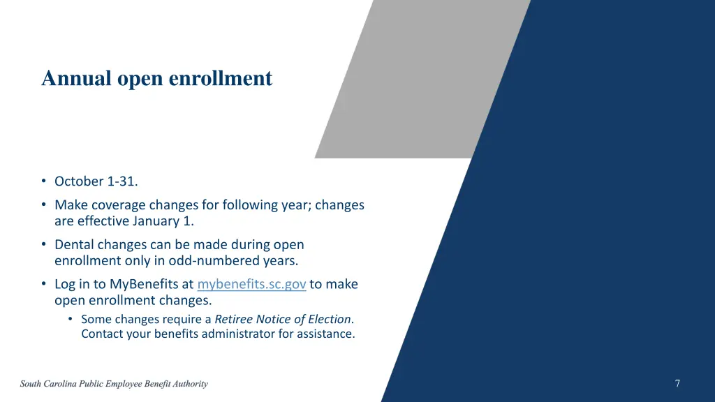 annual open enrollment