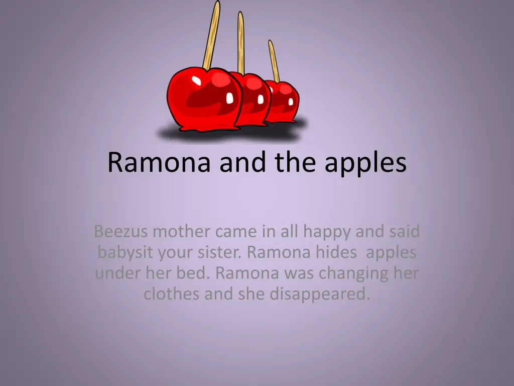 ramona and the apples