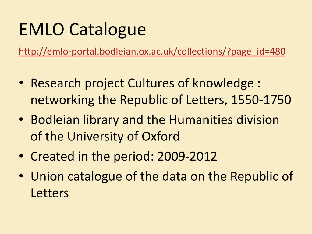 emlo catalogue