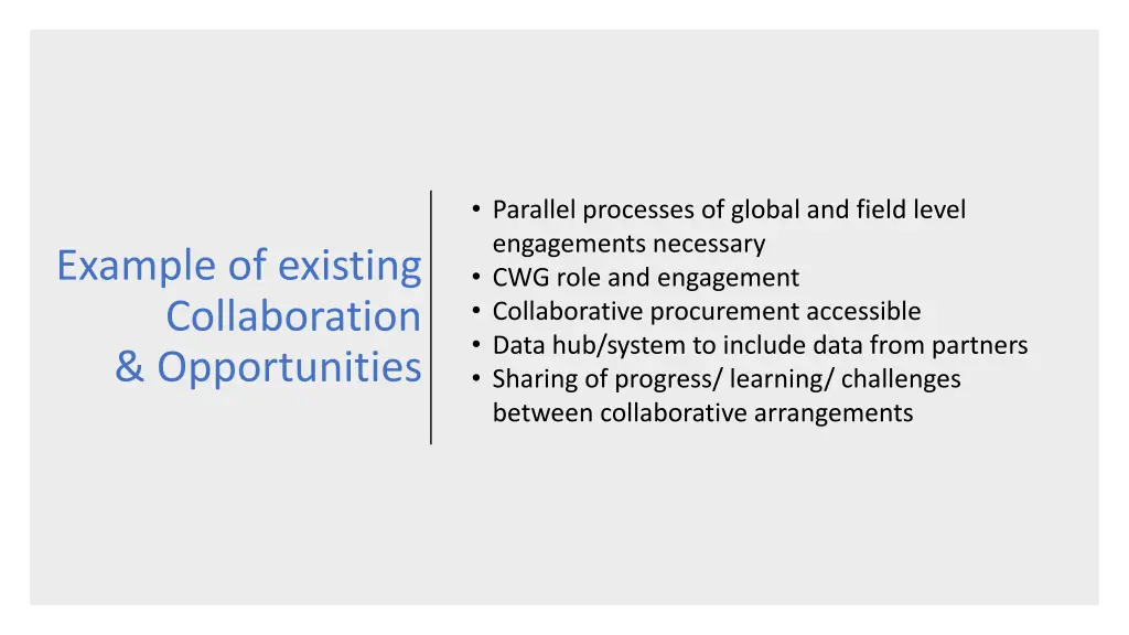 parallel processes of global and field level
