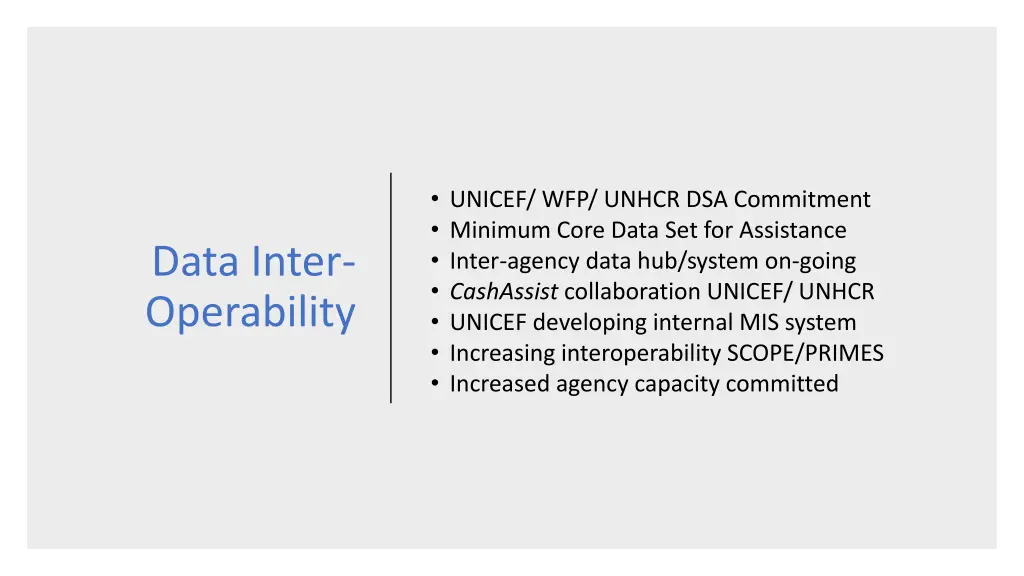unicef wfp unhcr dsa commitment minimum core data