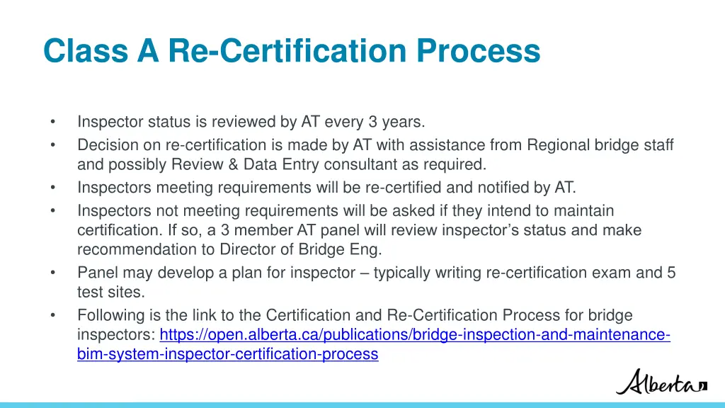class a re certification process 1