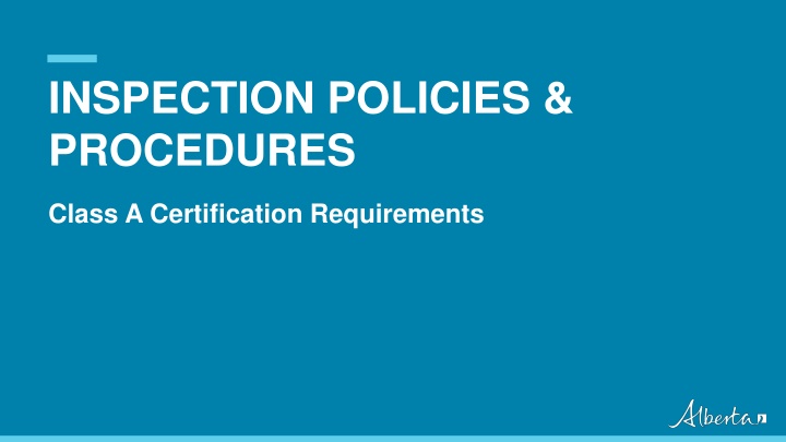 inspection policies procedures