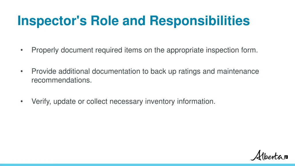 inspector s role and responsibilities 1
