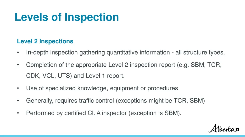 levels of inspection 2