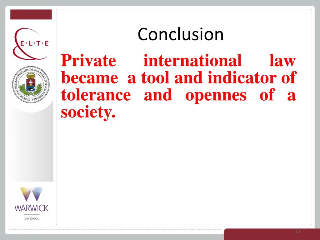 conclusion international