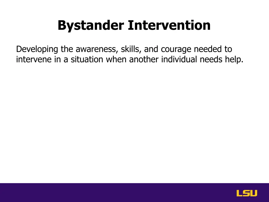 bystander intervention