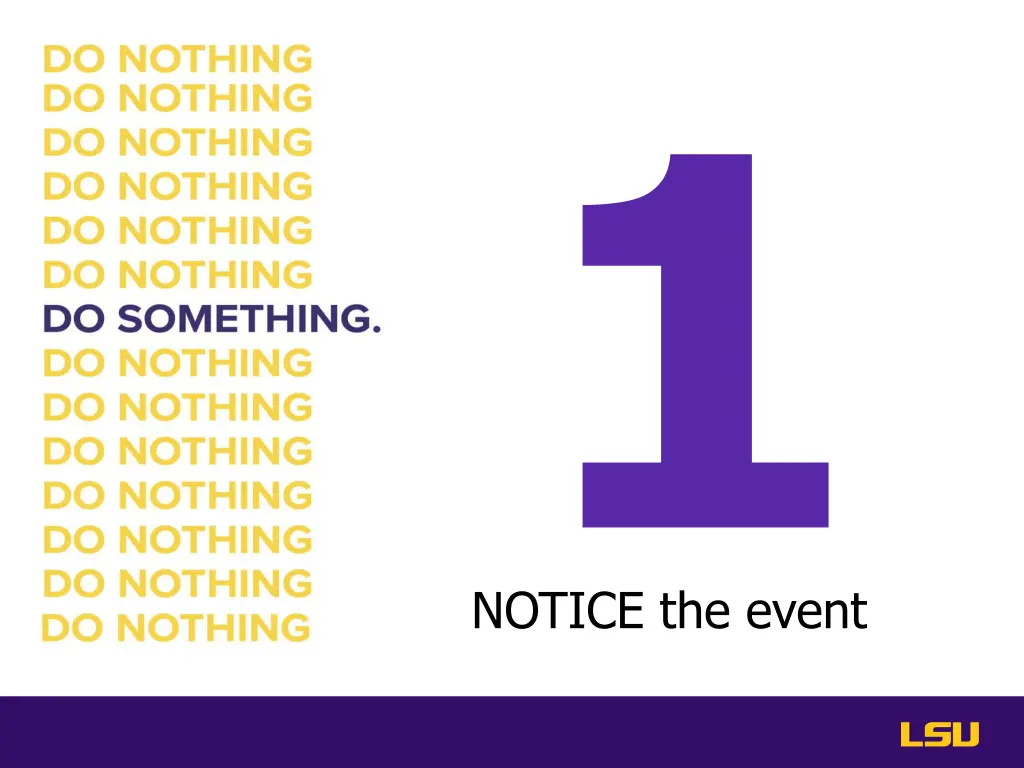 notice the event