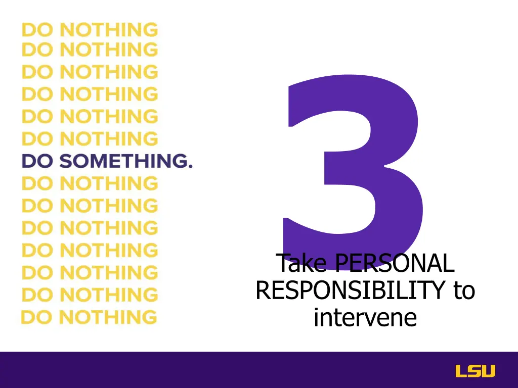 take personal responsibility to intervene