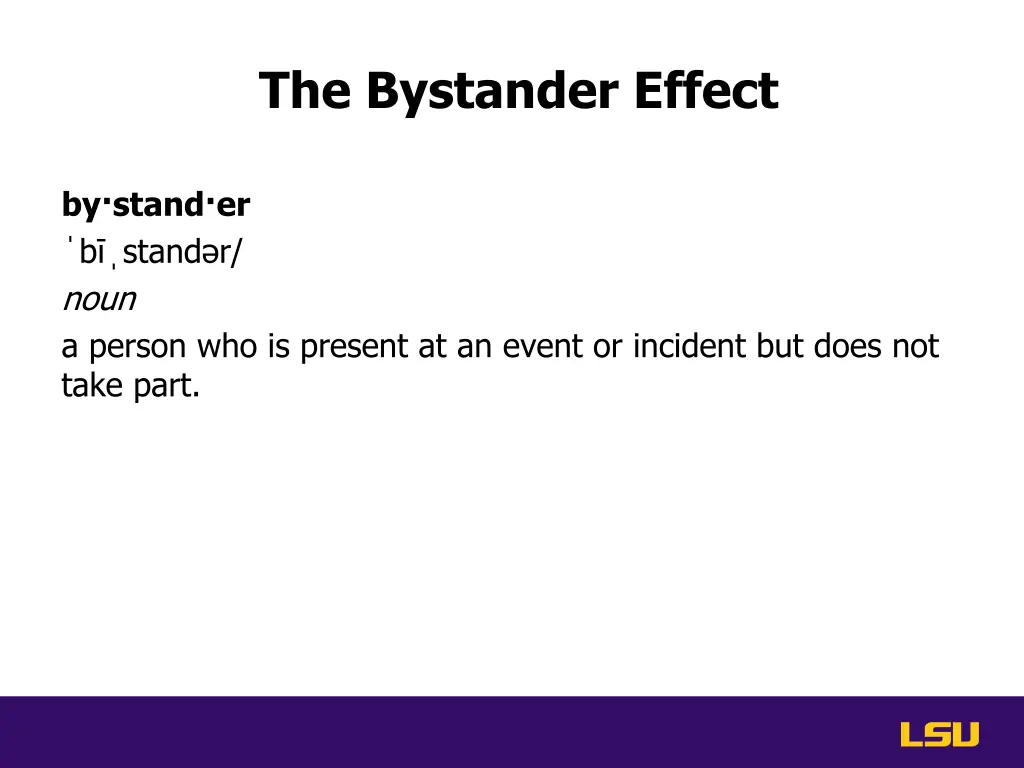 the bystander effect