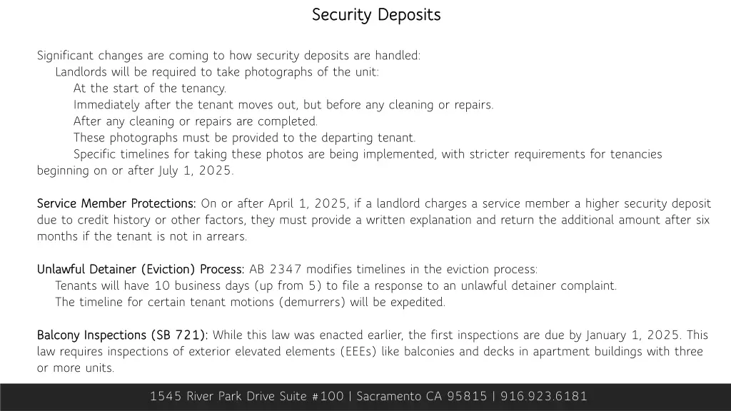 security deposits security deposits
