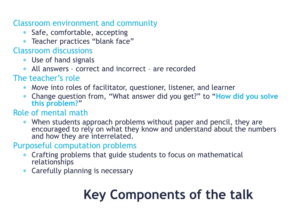 classroom environment and community safe