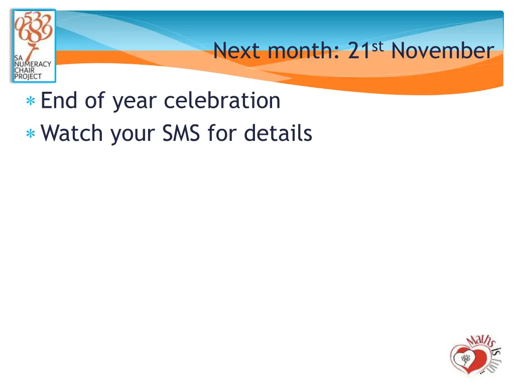next month 21 st november
