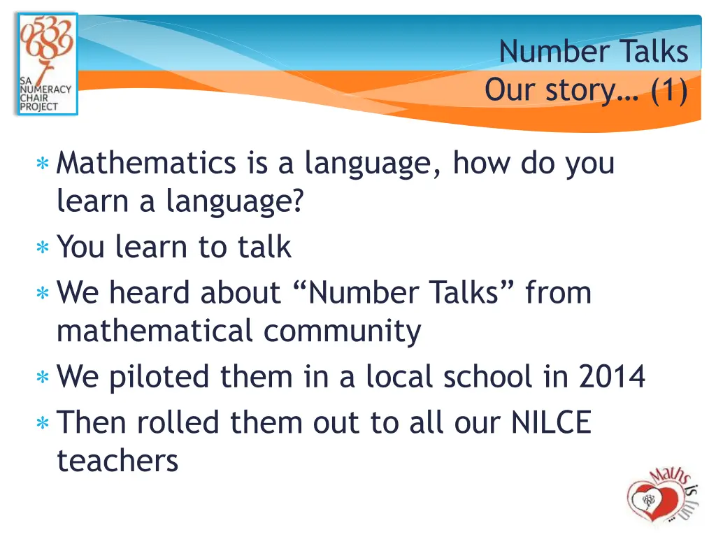 number talks our story 1