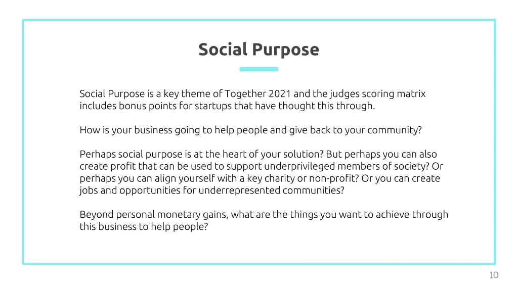 social purpose
