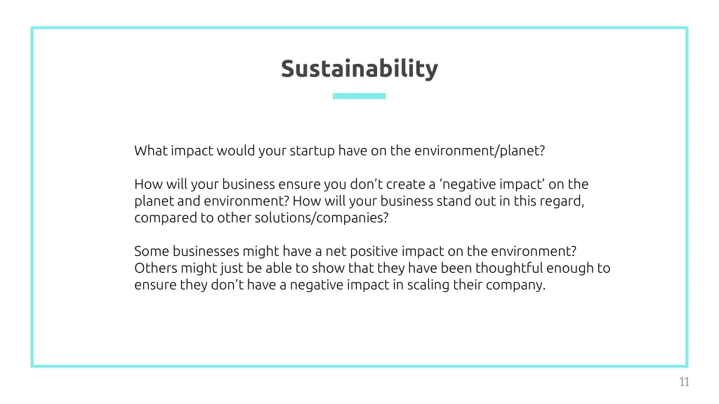 sustainability