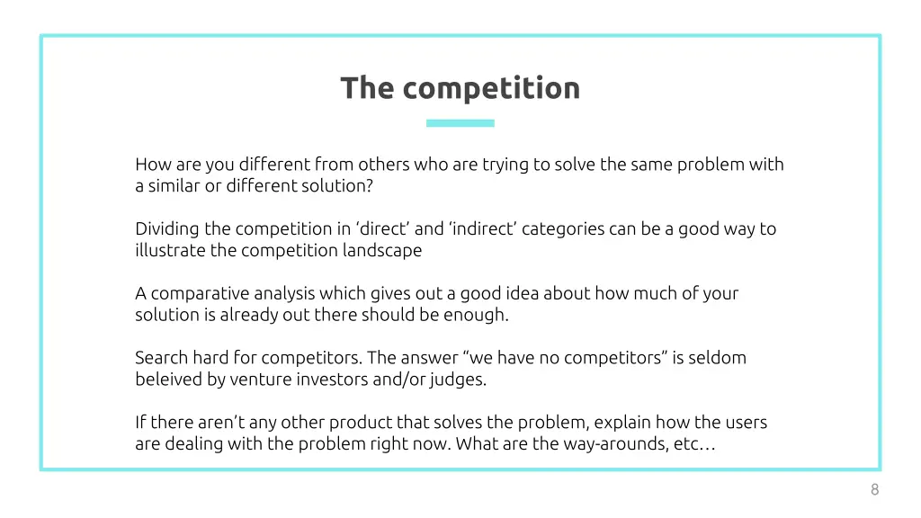 the competition