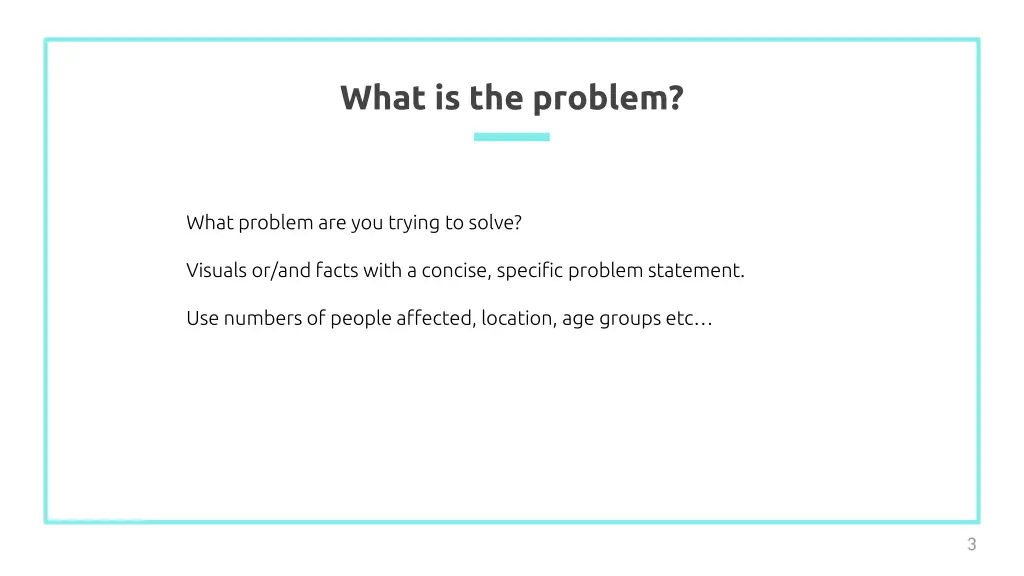 what is the problem