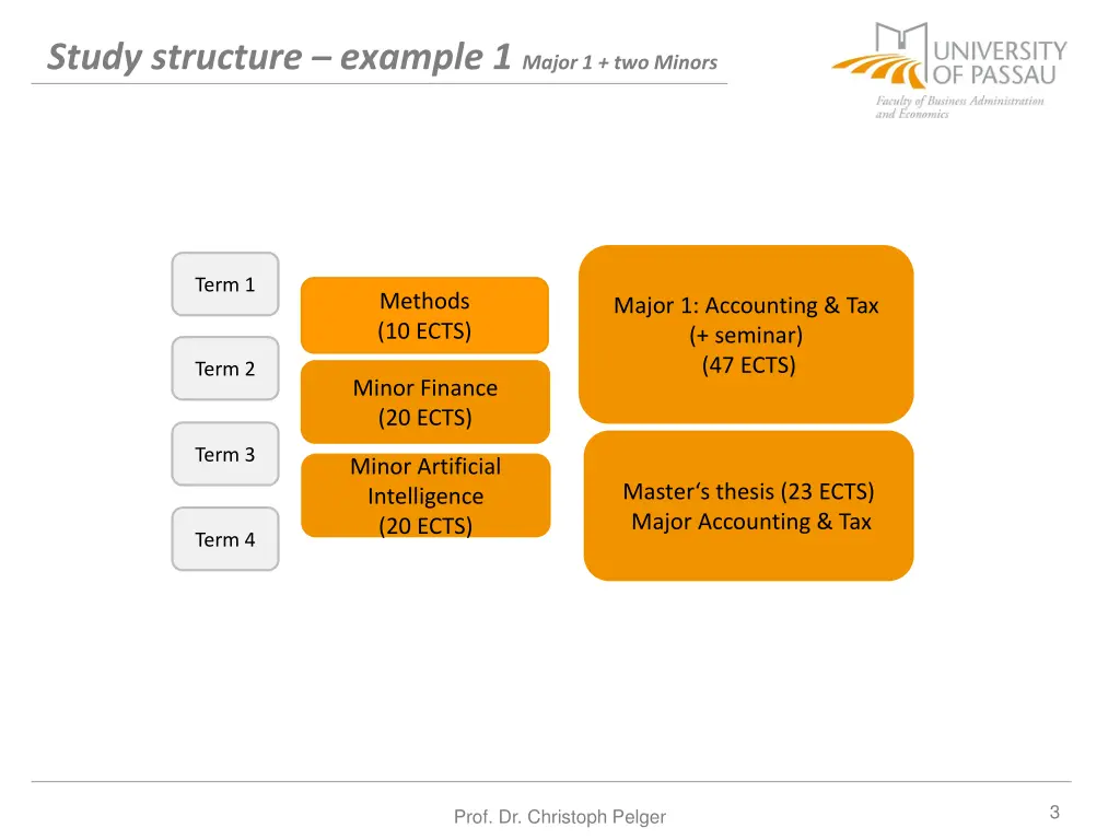 study structure example 1 major 1 two minors