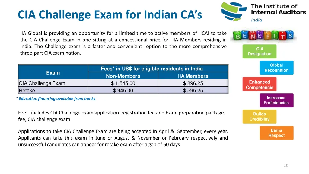 cia challenge exam for indian ca s