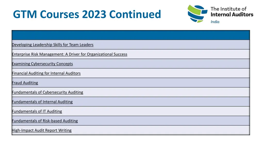 gtm courses 2023 continued