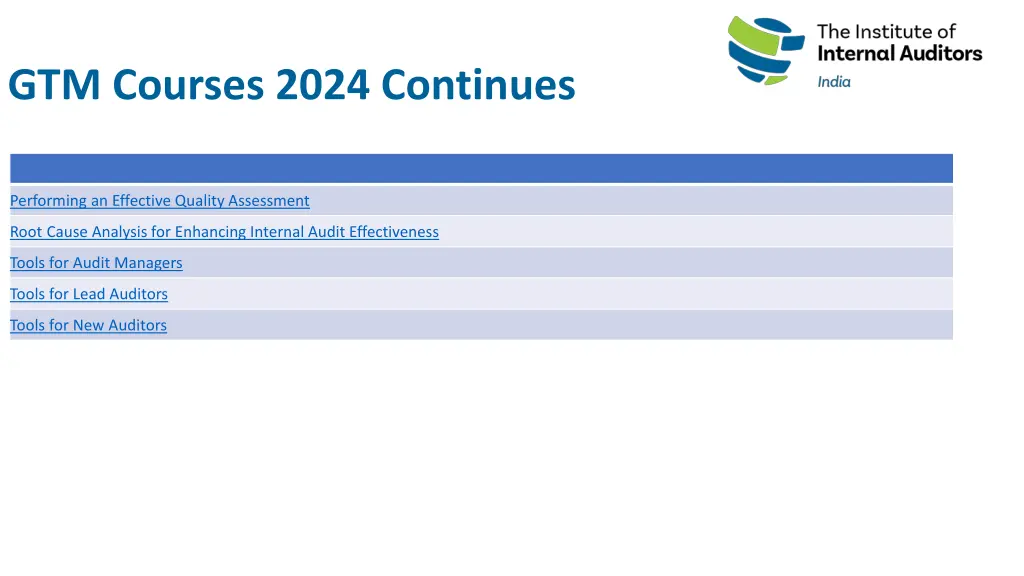 gtm courses 2024 continues